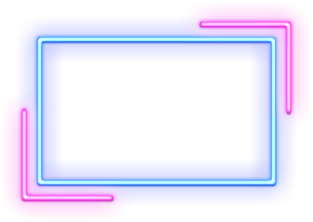 Neon Frame Rectangle Geometric