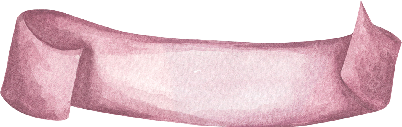 Watercolor Pink Ribbon Banner